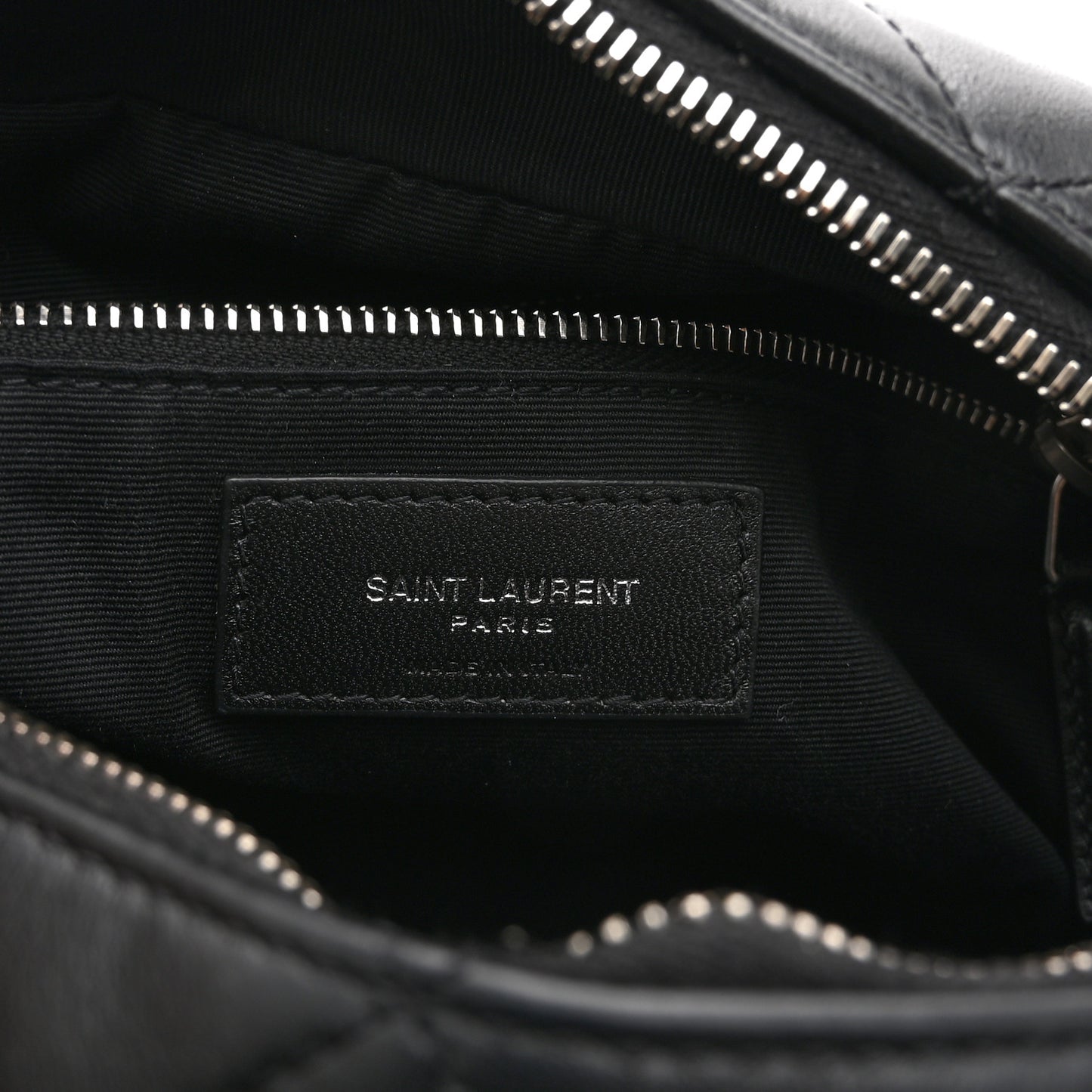 Calfskin Y Quilted Monogram Small Loulou Bowling Bag Black