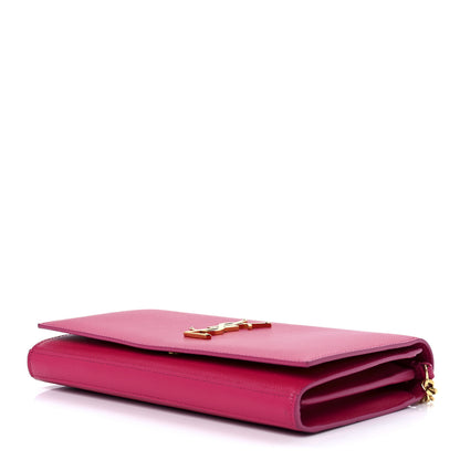 Saint Laurent Grain De Poudre Monogram Chain Wallet Bubblegum 9 of 11