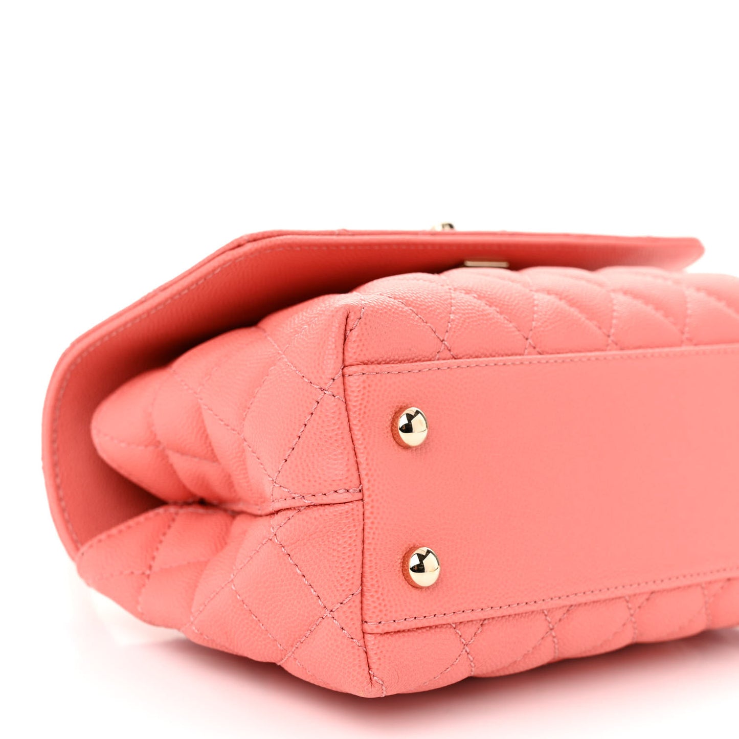 Caviar Quilted Mini Coco Handle Flap Pink