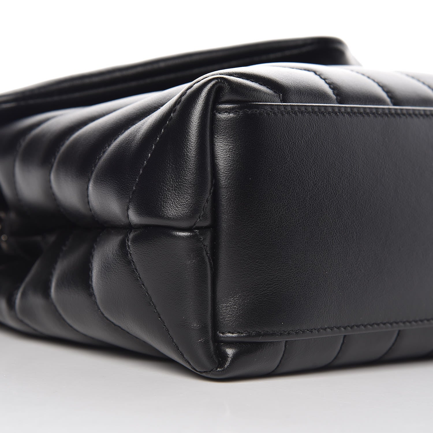 Saint Laurent Calfskin Y Quilted Monogram Small Loulou Chain Satchel Black 5 of 9