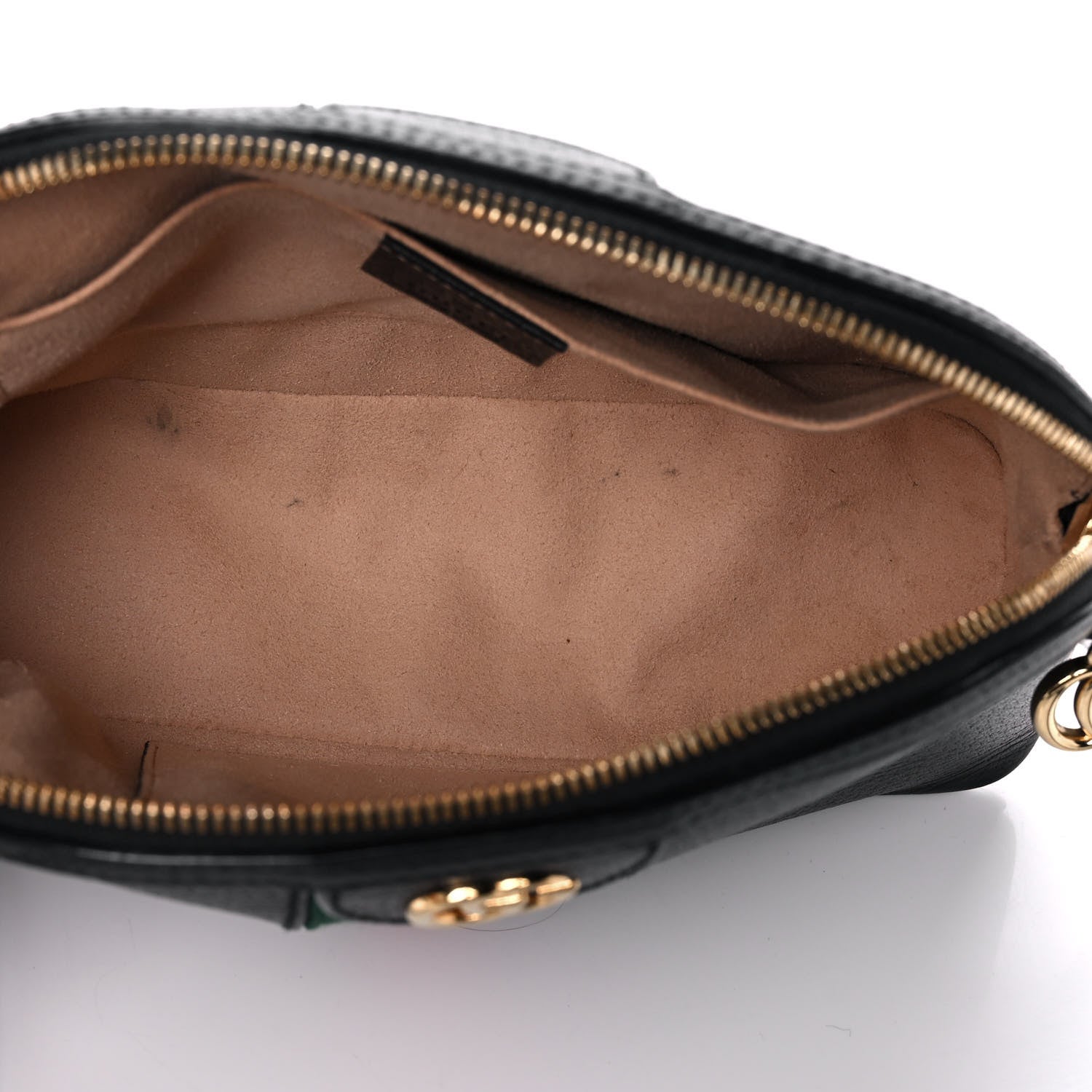 Gucci Calfskin GG Web Small Ophidia Dome Shoulder Bag Black 5 of 16