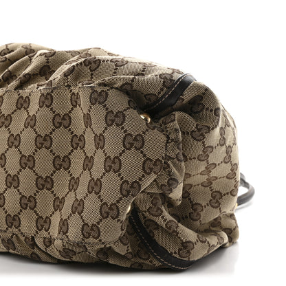 Gucci Monogram Large D Gold Hobo Dark Brown 10 of 13