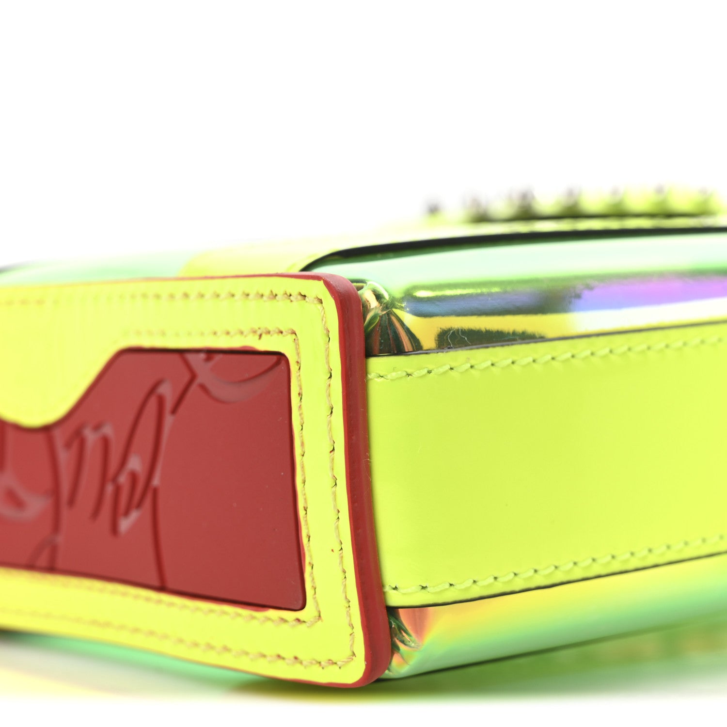 Christian Louboutin Patent Mini North South Cabata Tote Fluo Yellow 9 of 9