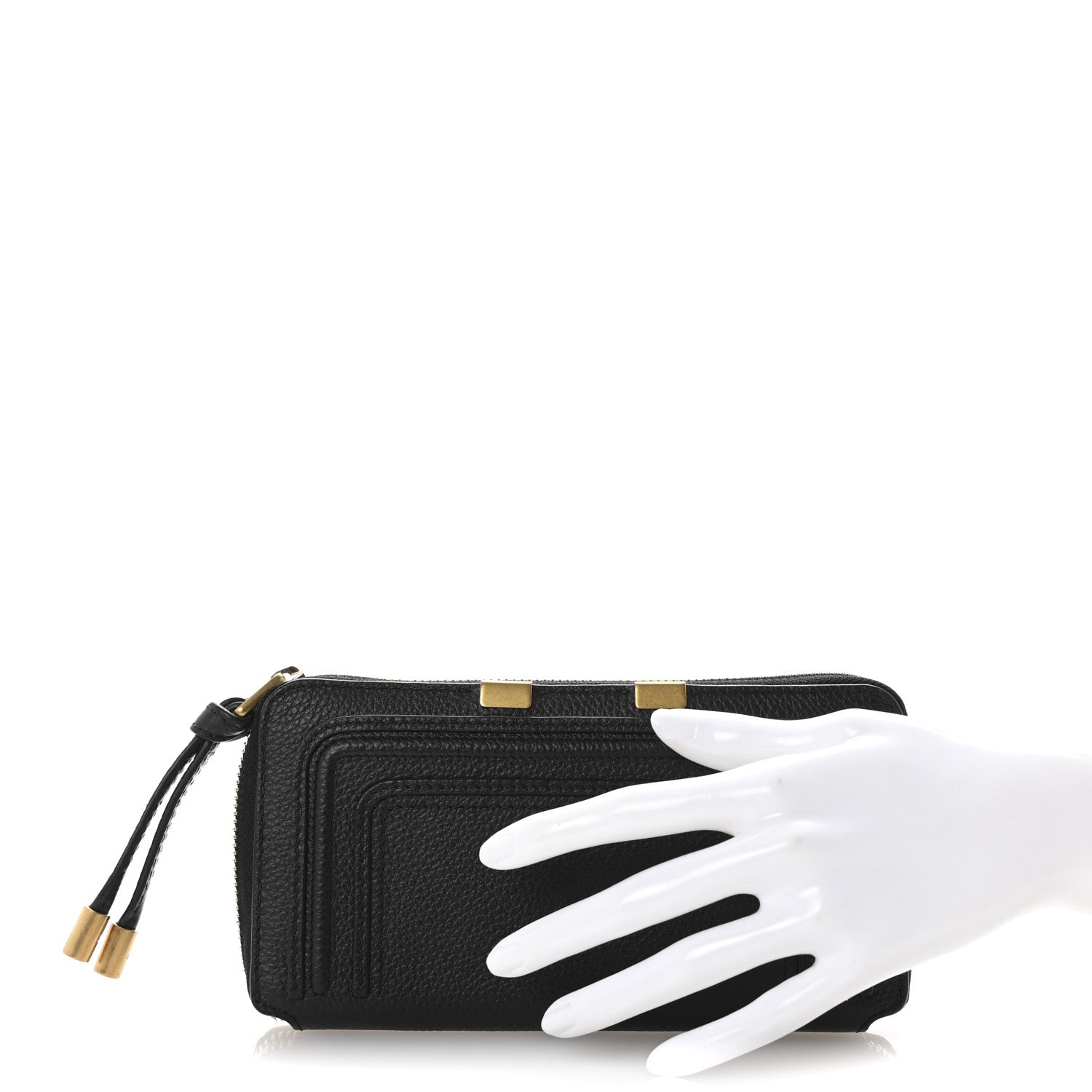Chloe Grained Calfskin Marcie Long Zip Around Wallet Black 2 of 7