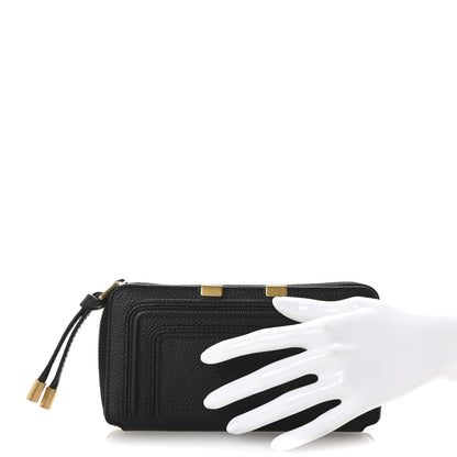 Chloe Grained Calfskin Marcie Long Zip Around Wallet Black 2 of 7