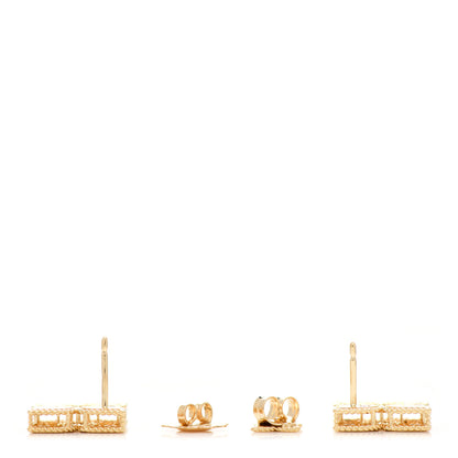 Roberto Coin 18K Yellow Gold Diamond Venetian Princess Open Flower Stud Earrings 3 of 4