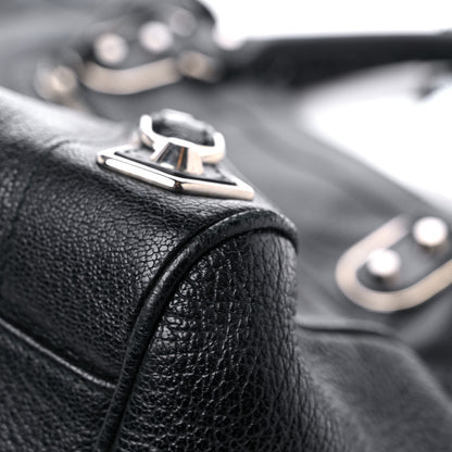 Balenciaga Chevre Silver Metallic Edge Hardware Velo Black 9 of 20