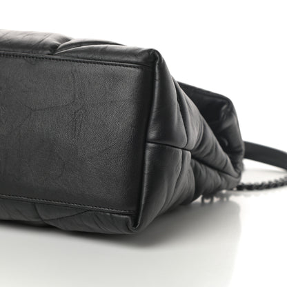 Saint Laurent Calfskin Quilted Medium Loulou Puffer Monogram Chain Satchel Black 10 of 10