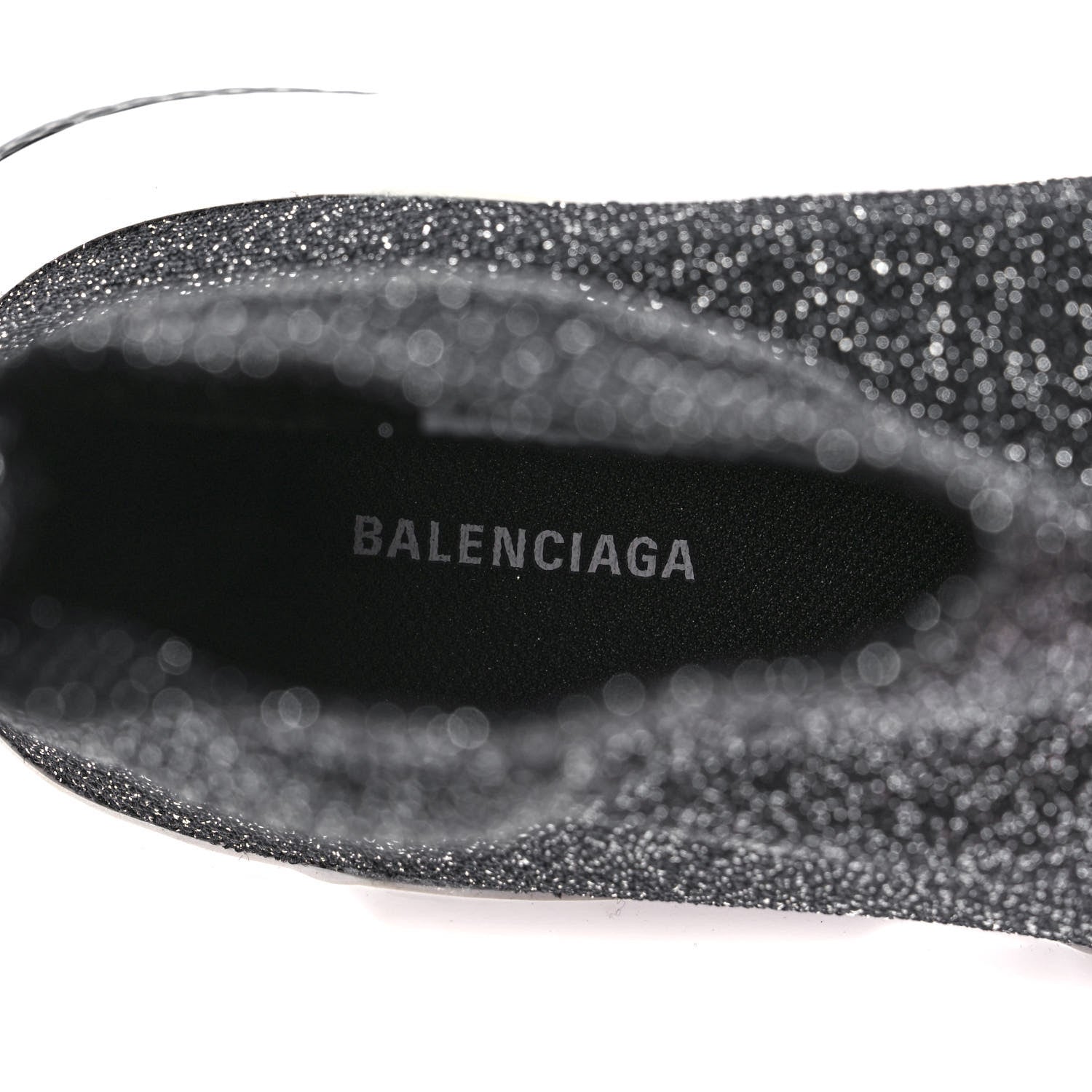 Balenciaga Knit Metal Womens Speed Sneakers 39 Black Gold 7 of 8