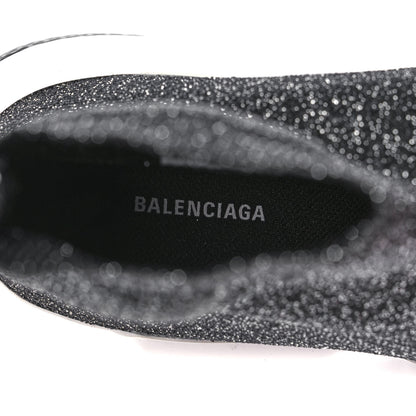 Balenciaga Knit Metal Womens Speed Sneakers 39 Black Gold 7 of 8