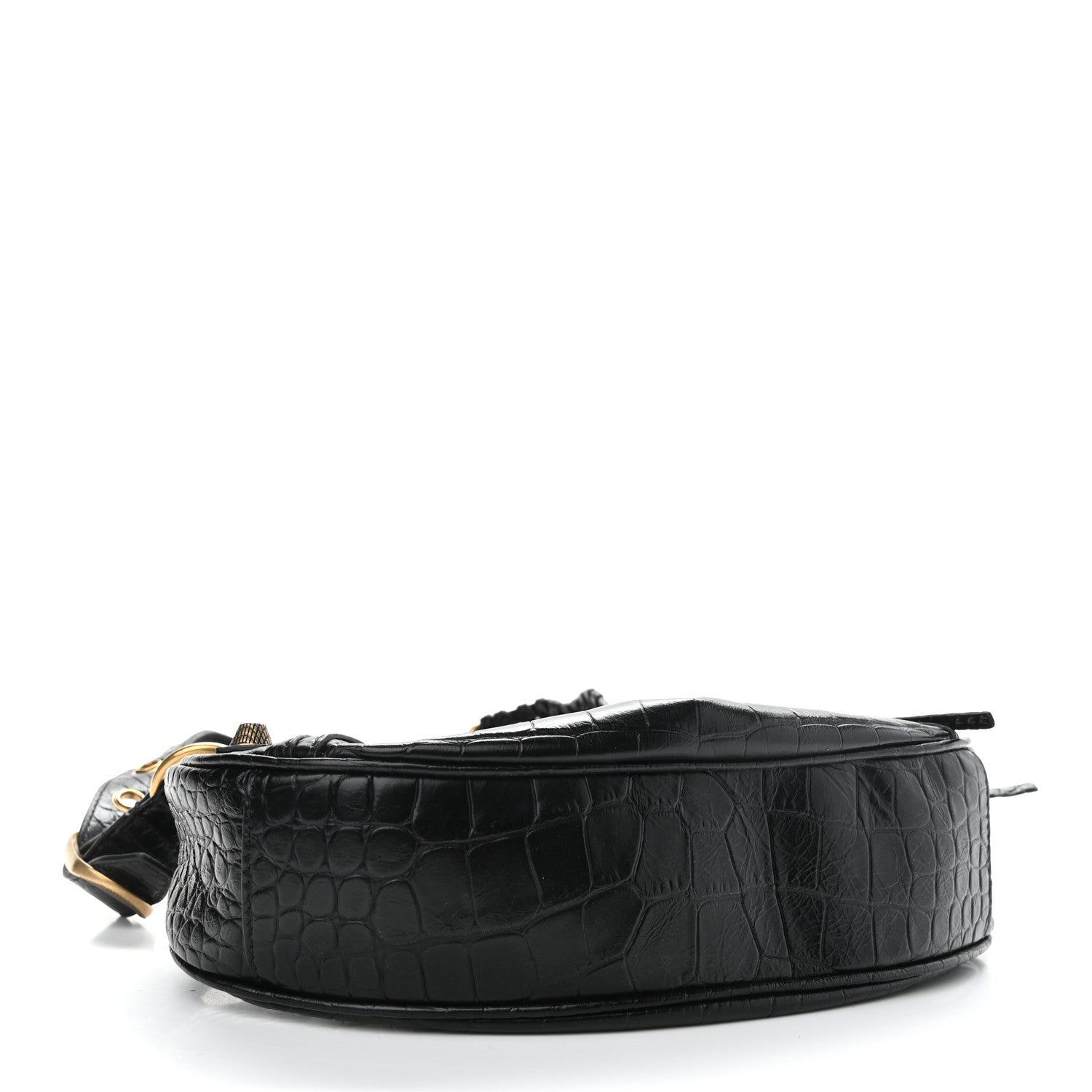Balenciaga Extra Supple Calfskin Crocodile Embossed Le Cagole Shoulder Bag XS Black 4 of 11