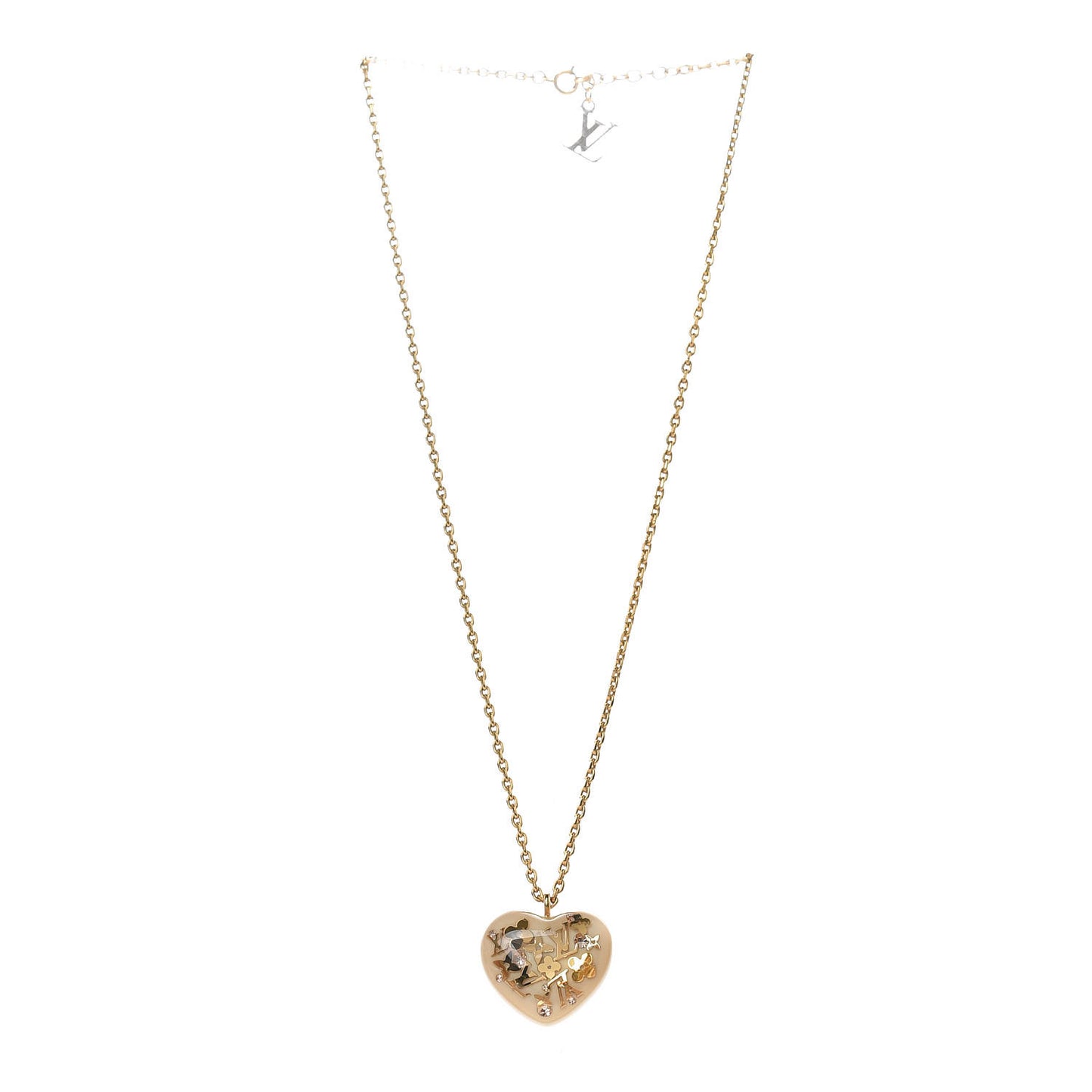 Inclusion Heart Necklace White