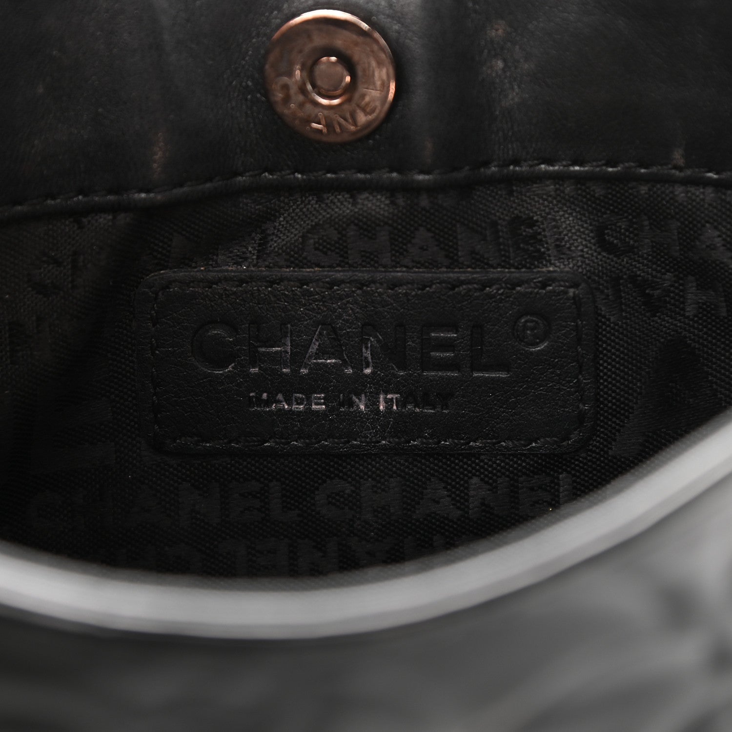 Chanel Patent Camellia Embossed Pochette Black 5 of 11