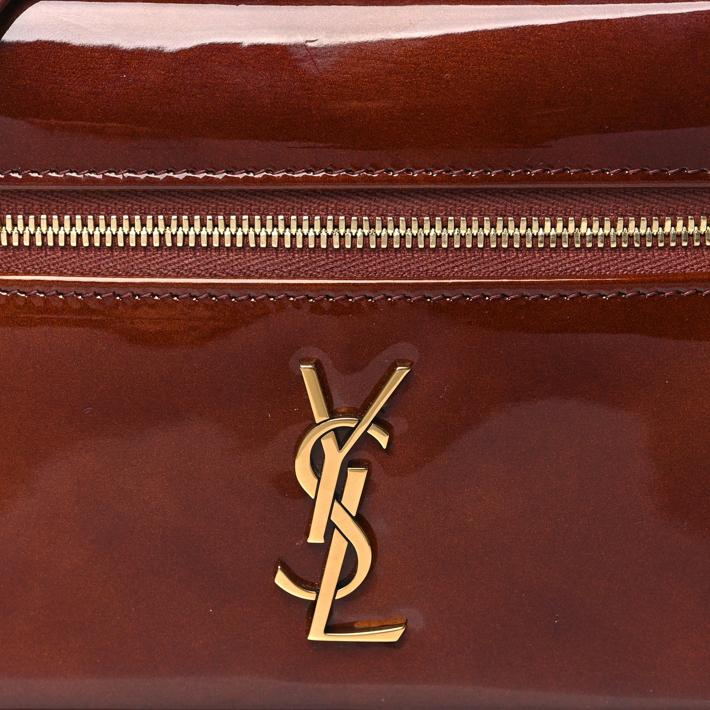 Patent Gaby Vanity Bag Baby Brown