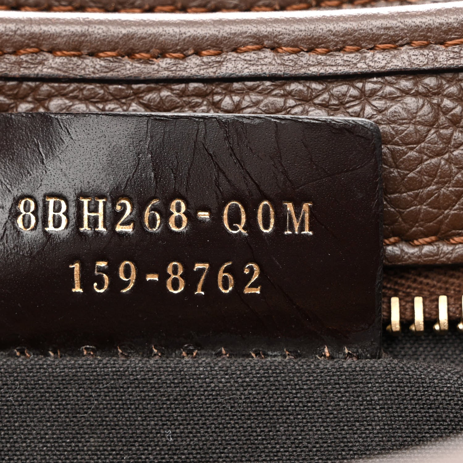 Fendi Zucca Vitello Artic Medium Shopping Tote Tobacco Castagna 7 of 12