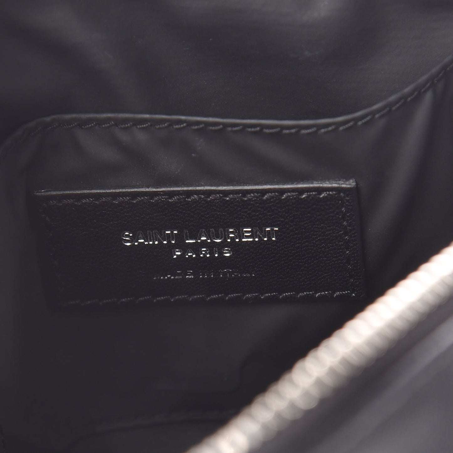 Lambskin Y Quilted Monogram Loulou Cosmetic Case Black