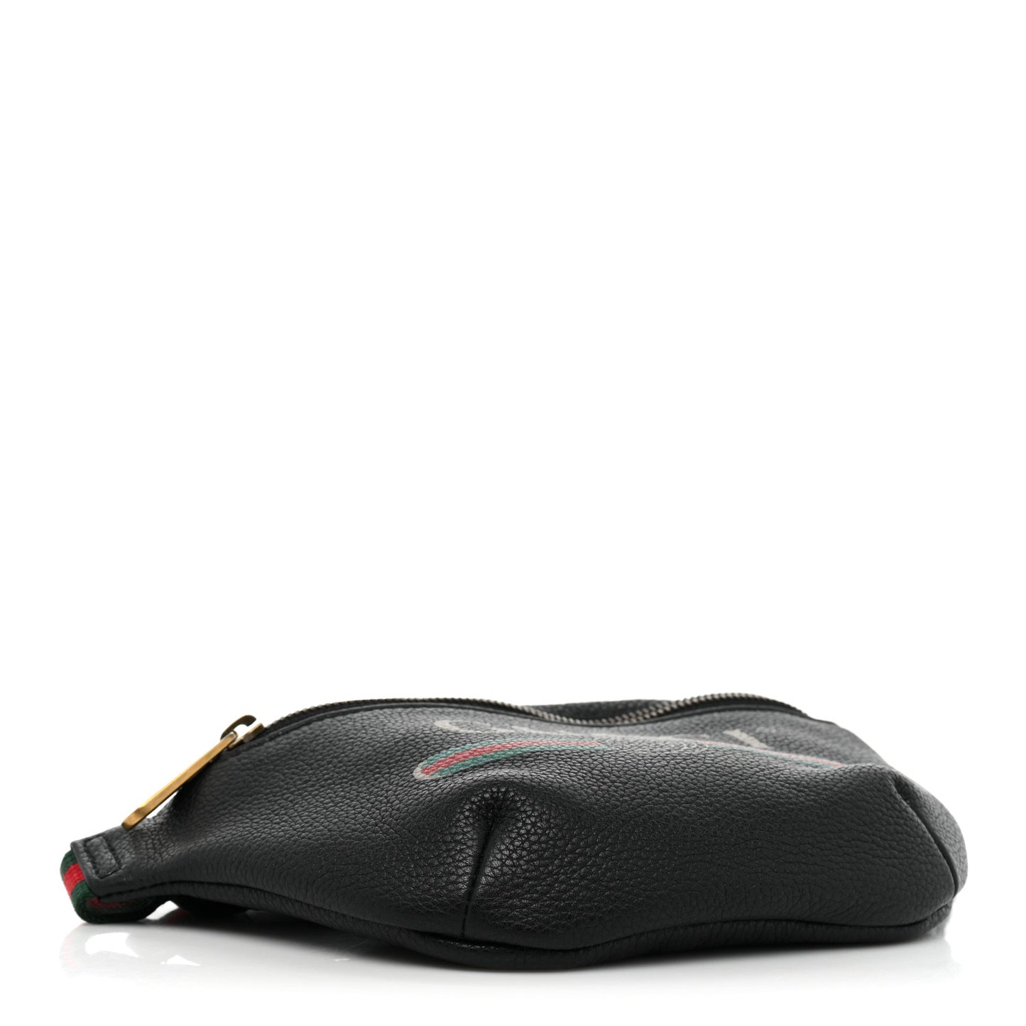 Grained Calfskin Small Logo Belt Bag Black