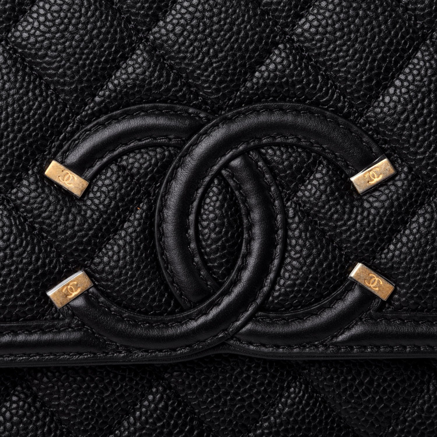 Chanel Caviar Quilted Medium CC Filigree Flap Black 5 of 5