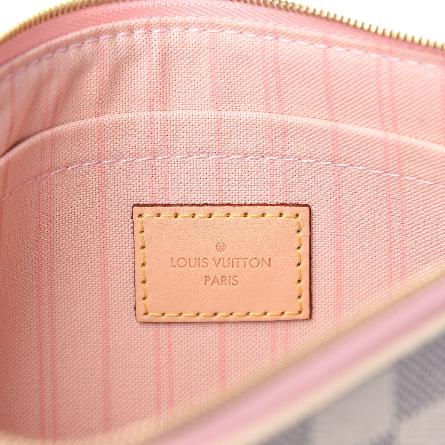 Louis Vuitton Damier Azur Neverfull MM GM Pochette Rose Ballerine 4 of 8