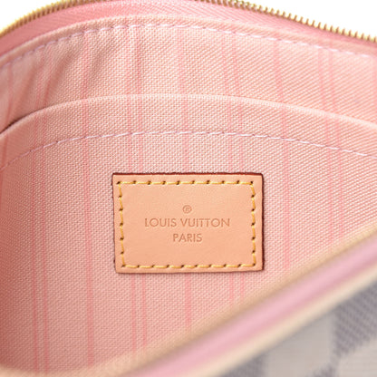 Louis Vuitton Damier Azur Neverfull MM GM Pochette Rose Ballerine 4 of 8