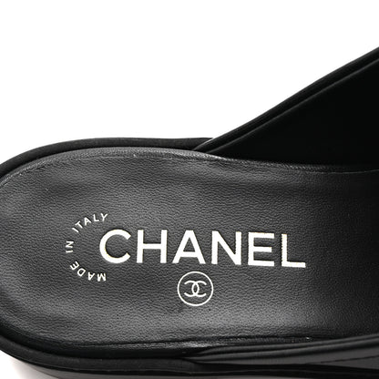 Chanel Lambskin Quilted CC Turnlock Mules 38.5 Black 8 of 10