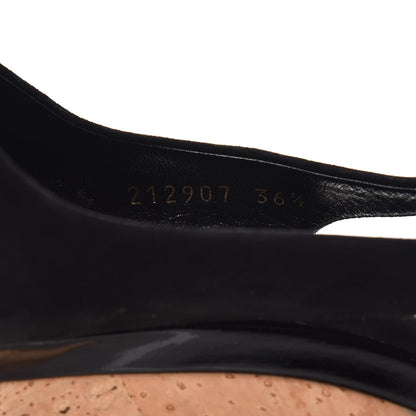 Gucci Kid Scamosciato Tattoo Heart Wedge Sandals 36.5 Naturale 9 of 10