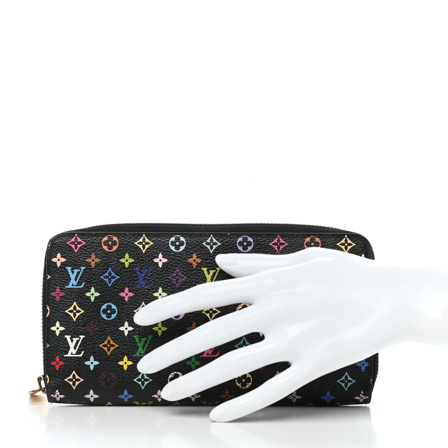 Louis Vuitton Monogram Multicolor Zippy Wallet Black Grenade 2 of 9