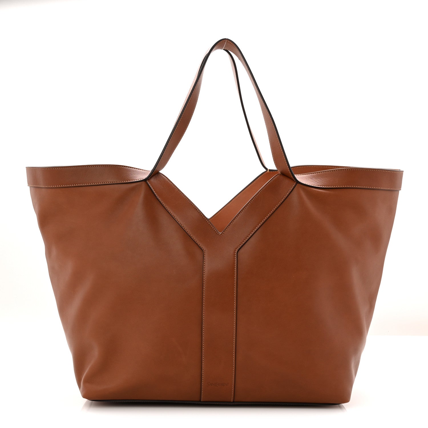 Saint Laurent Calfskin Y Tote Brick 1 of 11