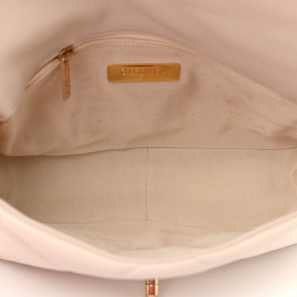 Chanel Lambskin Quilted Medium Chanel 19 Flap Light Beige 5 of 13