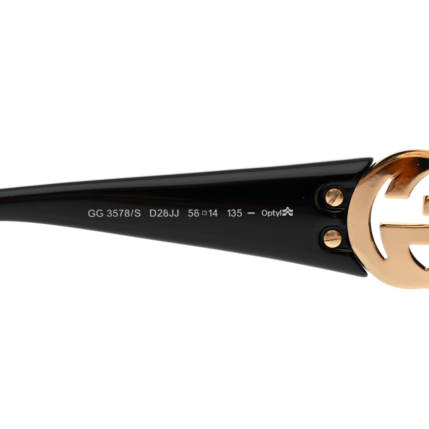 Gucci Acetate Crystal GG Sunglasses GG3578/S Black 5 of 8