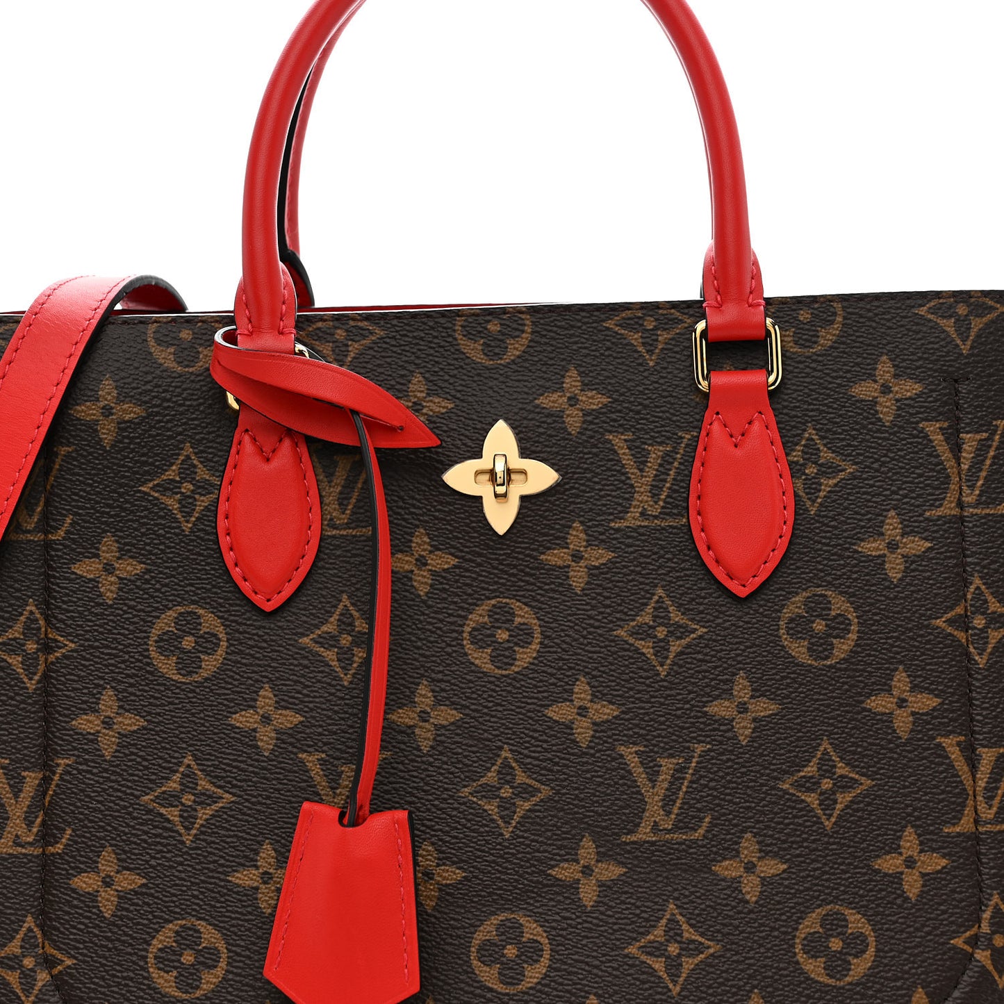 Monogram Flower Tote Coquelicot