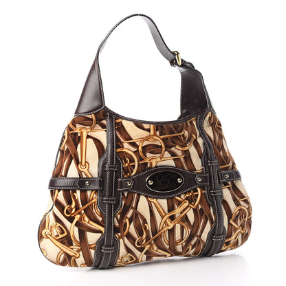 Gucci Velvet Large Horsebit 85th Anniversary Hobo Brown 3 of 10