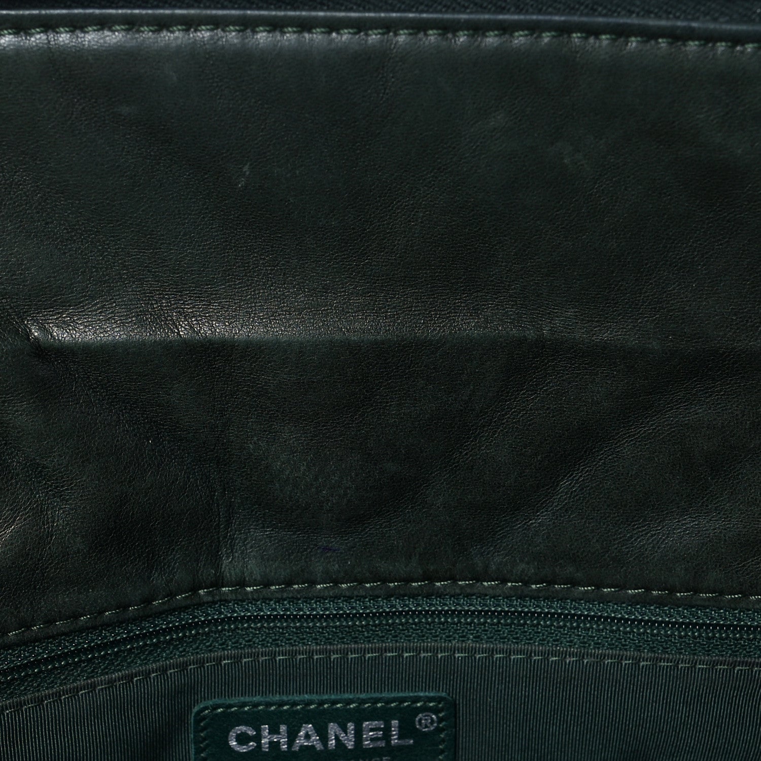 Chanel Iridescent Calfskin Chevron Quilted Surpique Tote Black 8 of 11