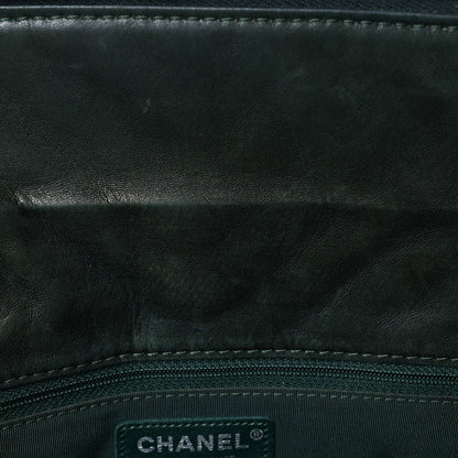 Chanel Iridescent Calfskin Chevron Quilted Surpique Tote Black 8 of 11