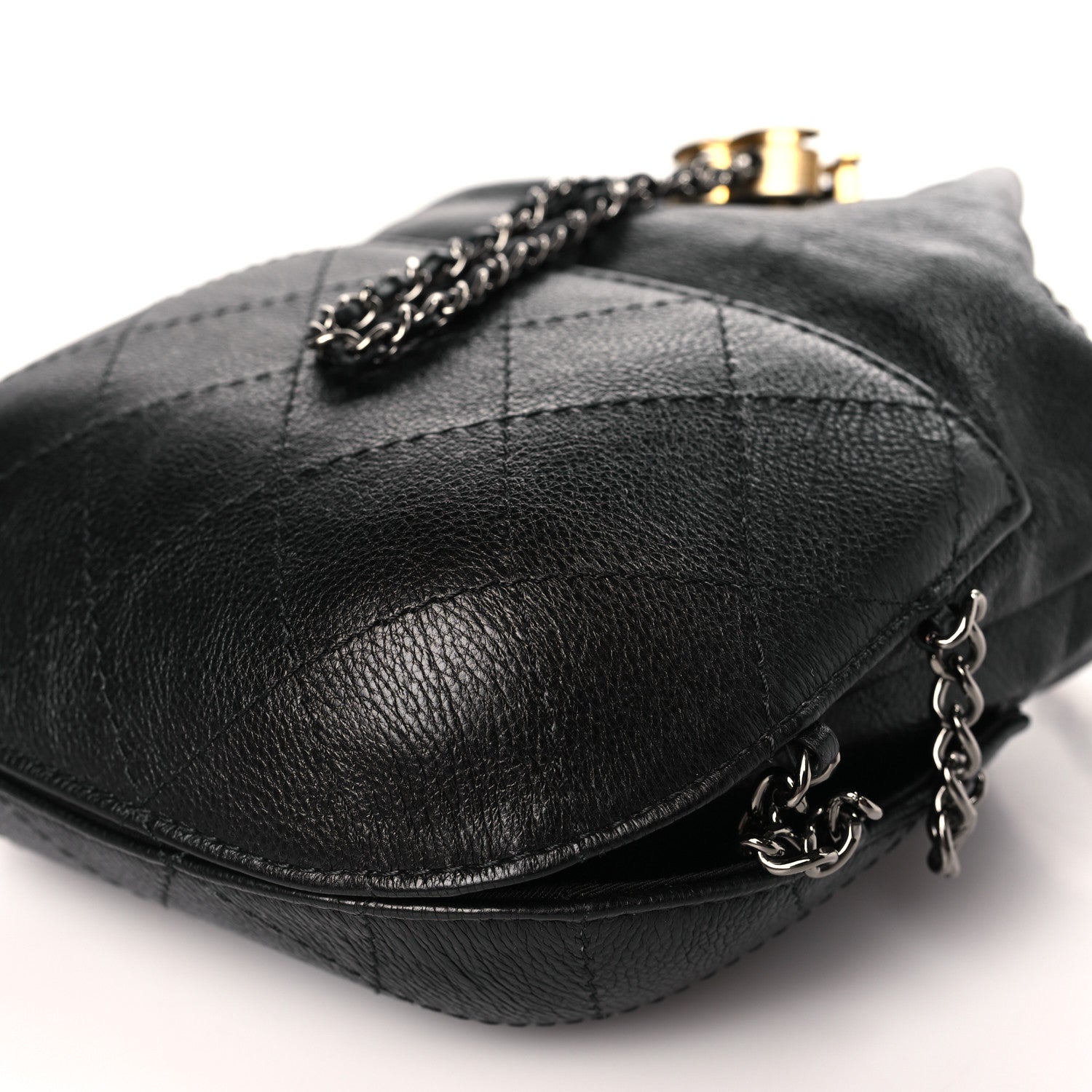 Chanel Calfskin Quilted Small Gabrielle Bucket Black 9 of 10