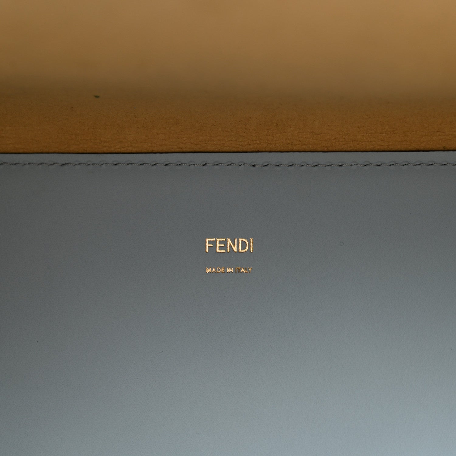 Fendi Vitello King Plexiglass Logo Embossed Medium Fendi Sunshine Shopper Tote Azzurro Baby 6 of 9