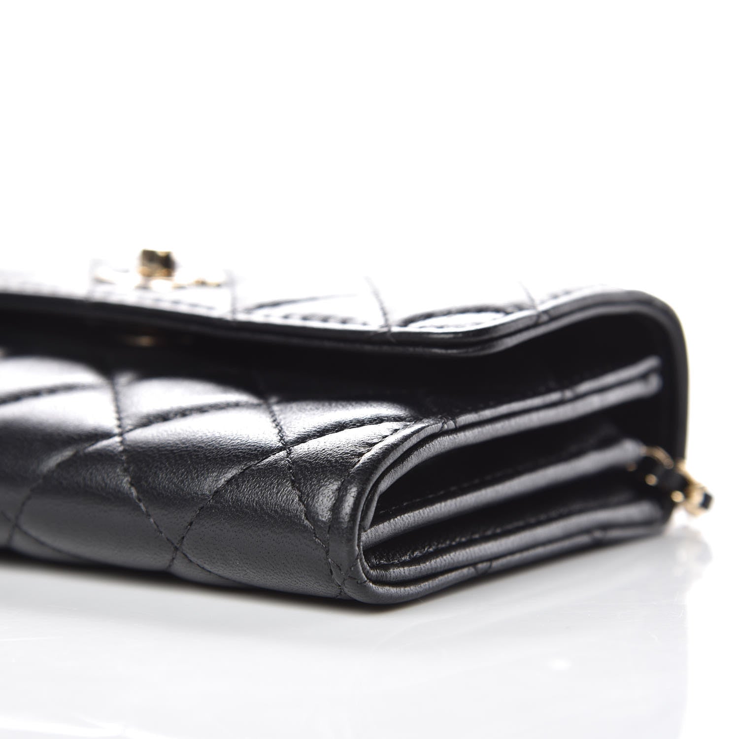 Chanel Lambskin Quilted Mini Trendy CC Wallet On Chain WOC Black 11 of 13