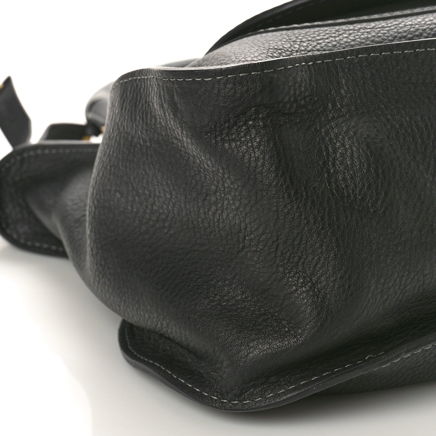 Calfskin Large Marcie Satchel Black