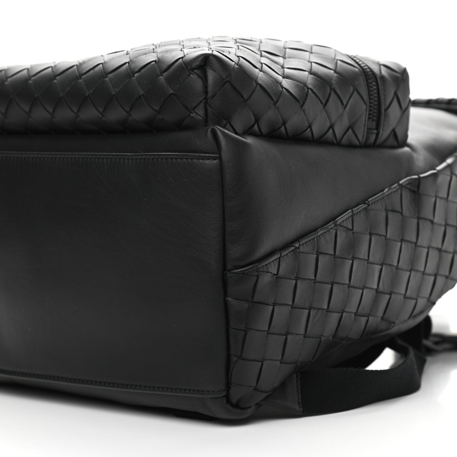 Bottega Veneta Smooth Calfskin Intrecciato Backpack Black 9 of 9