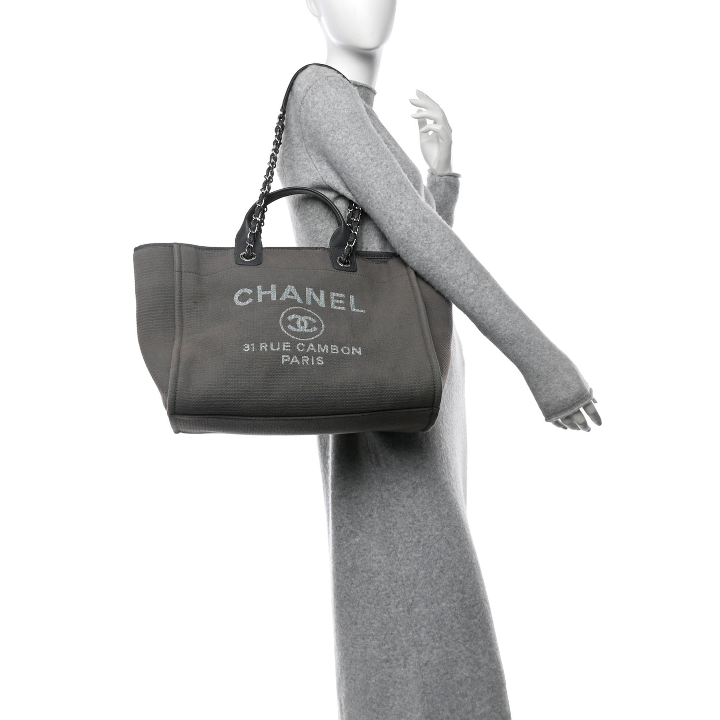 Mixed Fibers Medium Deauville Tote Grey