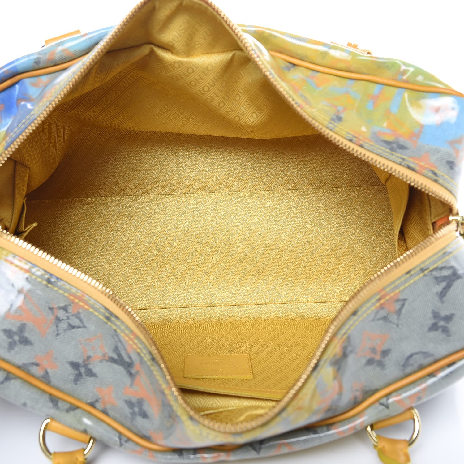 Louis Vuitton Monogram Pulp Defile Weekender PM Yellow 5 of 15