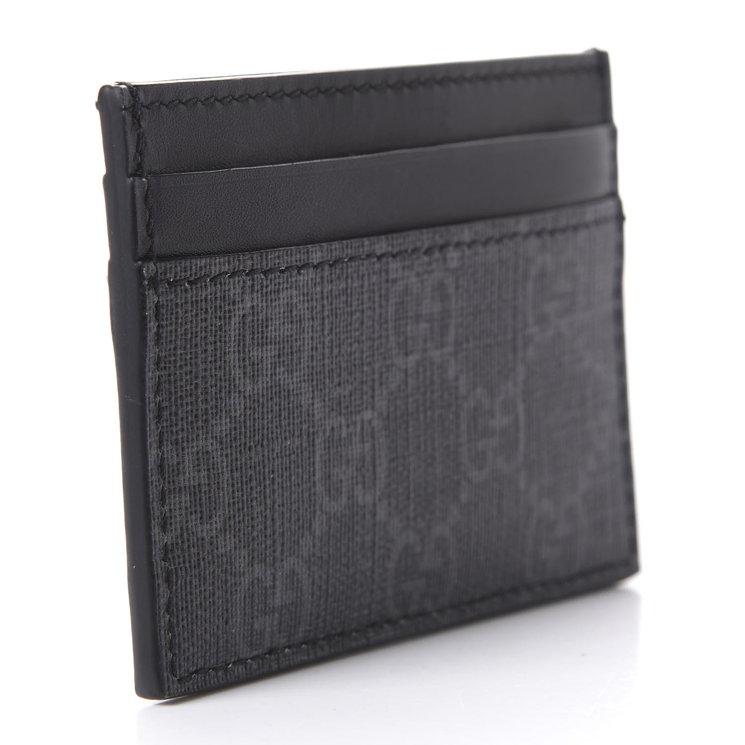 Gucci GG Supreme Monogram Kingsnake Card Holder Black Grey 3 of 8
