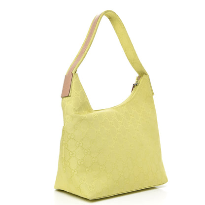 Gucci Nylon Monogram Small Hobo Yellow 3 of 11