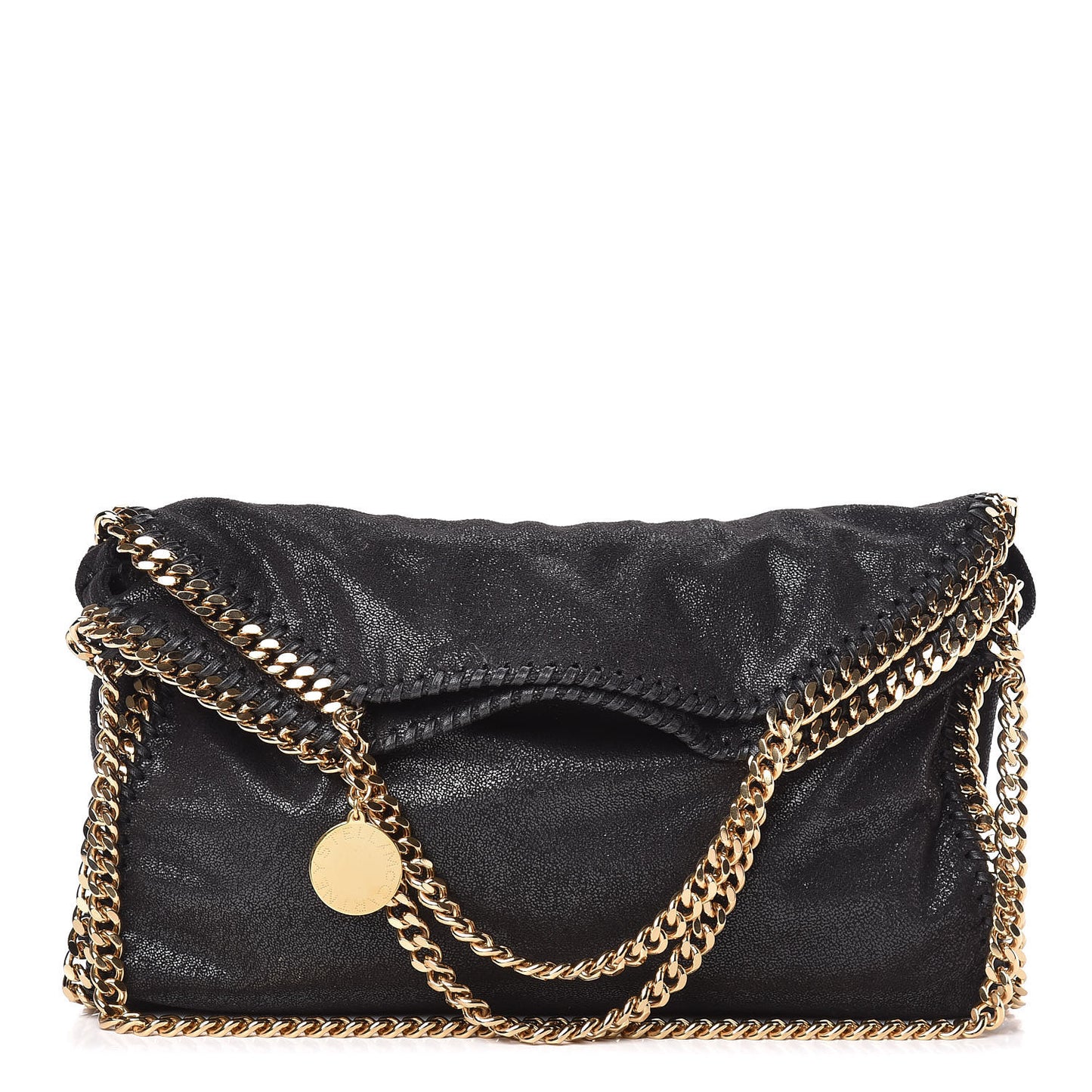 Shaggy Deer Falabella Fold Over Tote Black