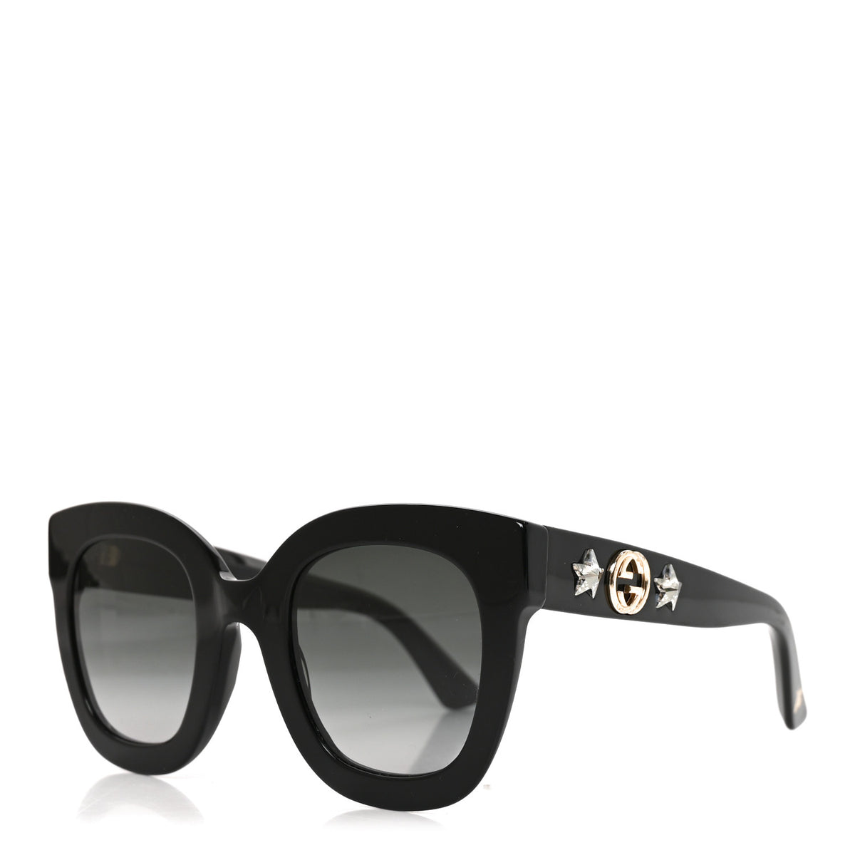 Round Frame Star Sunglasses GG0208S Black