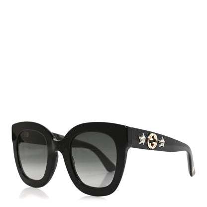 Gucci Round Frame Star Sunglasses GG0208S Black 1 of 7