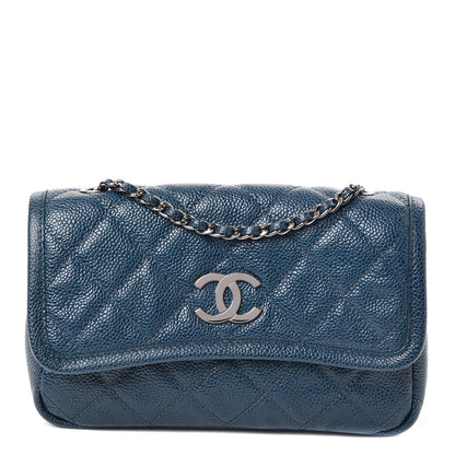 Chanel Caviar Small Natural Beauty Flap Blue 1 of 8