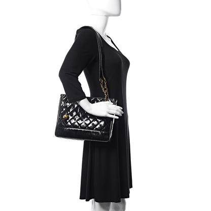 Chanel Patent Quilted Tote Black 2 of 17
