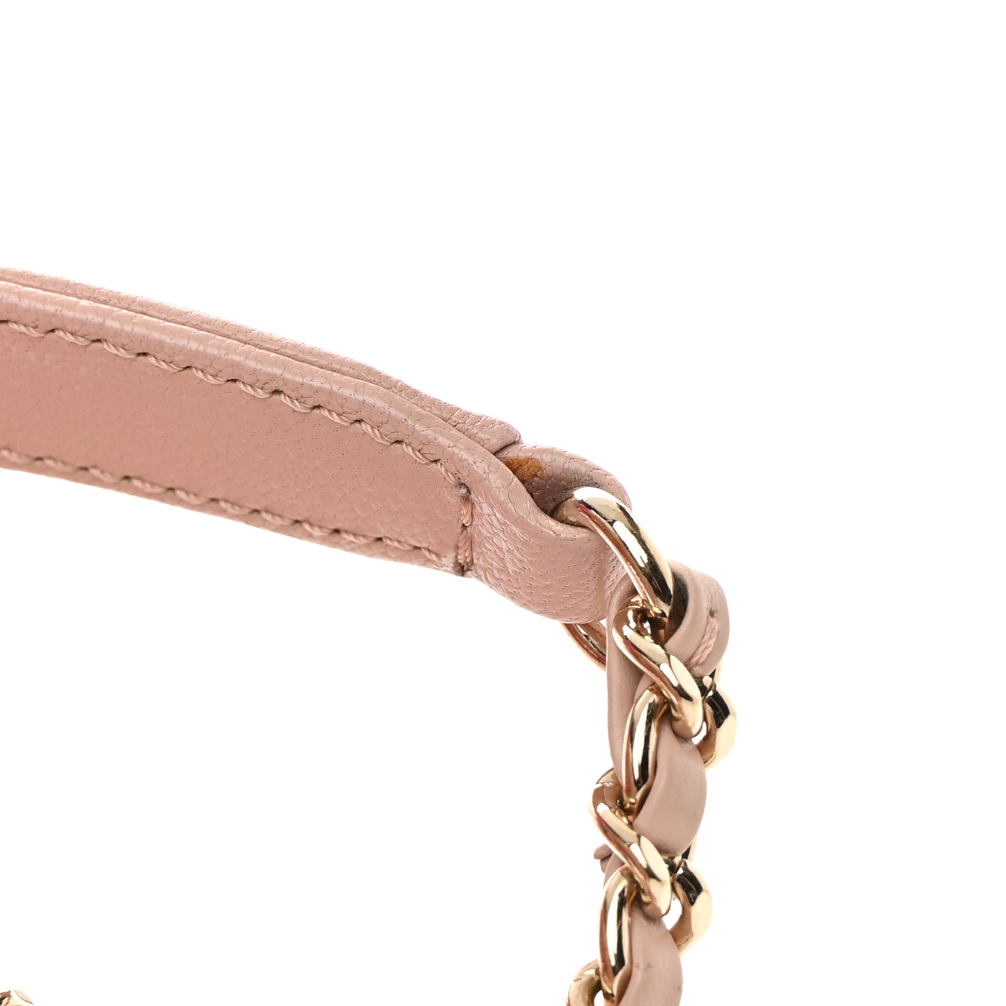 Sheepskin Quilted Mini Beauty Lock Flap Pink