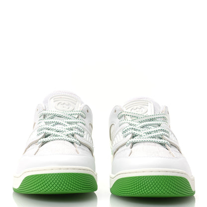 Gucci Demetra GG Supreme Monogram Womens Basket Low Top Sneakers 37.5 Great White Green 3 of 9